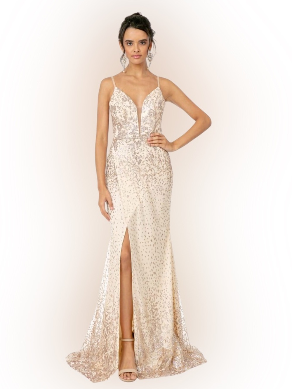 Champagne Sequin Gown